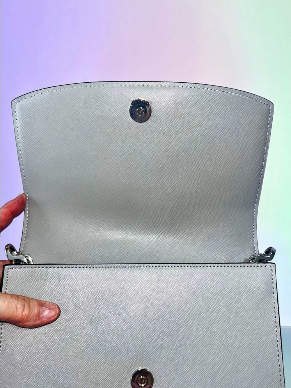 NWT! Kate Spade "Carson" crossbody grey/white/ black - Picture 7 of 12